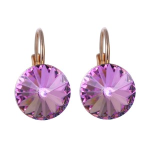 Eleganti auskari ar SWAROVSKI kristāliem, zelta pārklājums 18 karāti - PIEEJAMAS DAŽĀDAS KRĀSAS